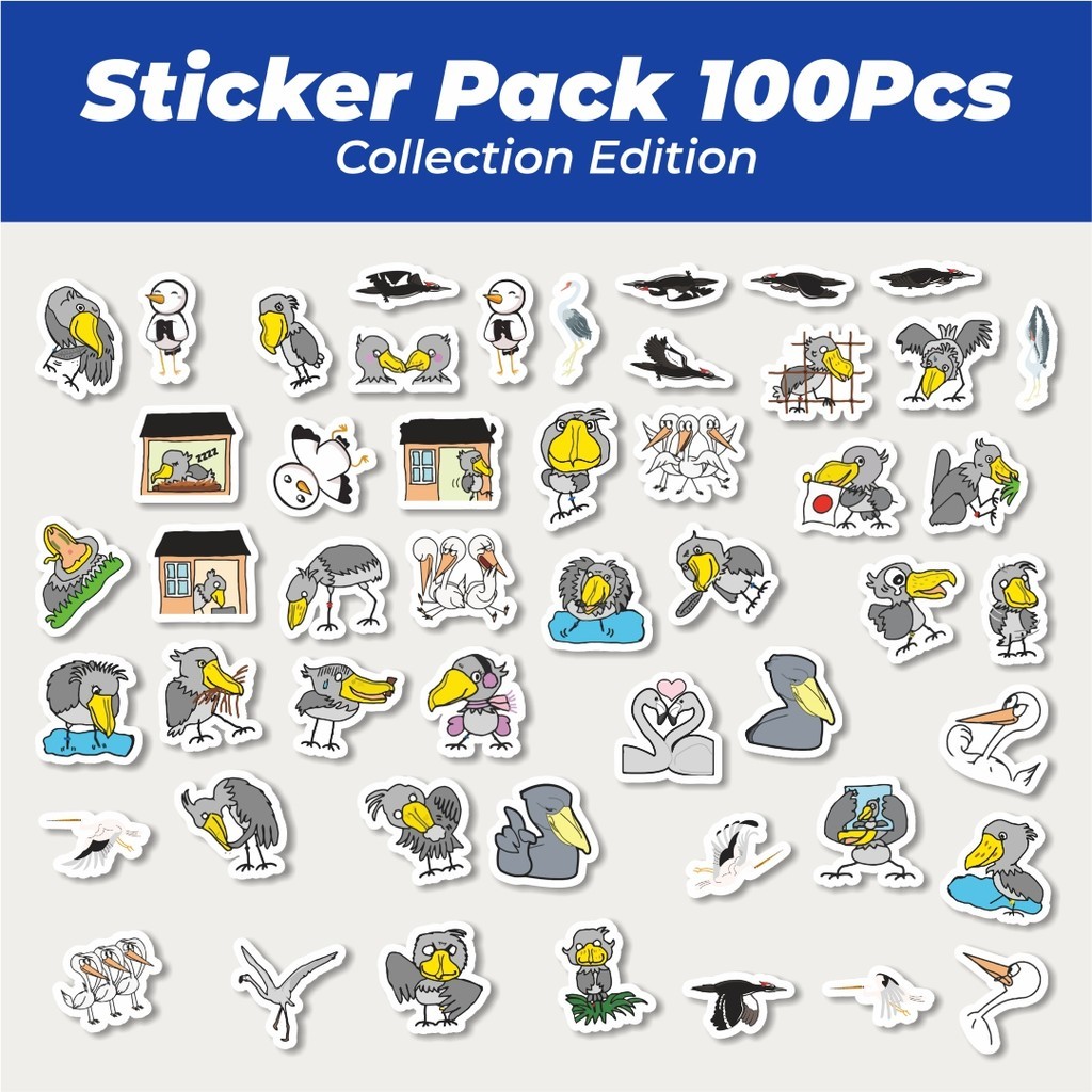 

Hot Sticker Hewan Bangau Lucu Anti Air Stikers Berperekat Waterproof Sticker Decal Buat Motor Helm Buku Journal Koper Casing HP Laptop Botol Minum