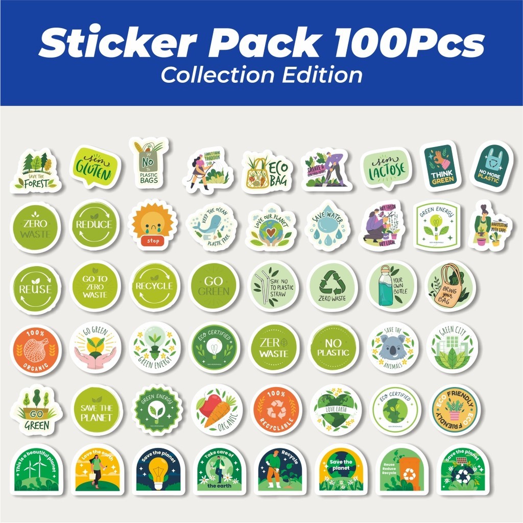 

Hot Stiker Go Green Stiker Lucu Anti Air Stikers Berperekat Waterproof Sticker Decal Buat Motor Helm Buku Journal Koper Casing HP Laptop Botol Minum