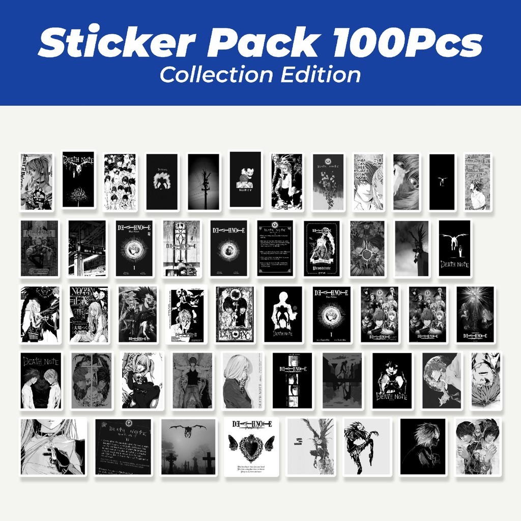 

Hot Stiker Anime Death Note B&W 2 Lucu Anti Air Stikers Berperekat Waterproof Sticker Decal Buat Motor Helm Buku Journal Koper Casing HP Laptop Botol Minum