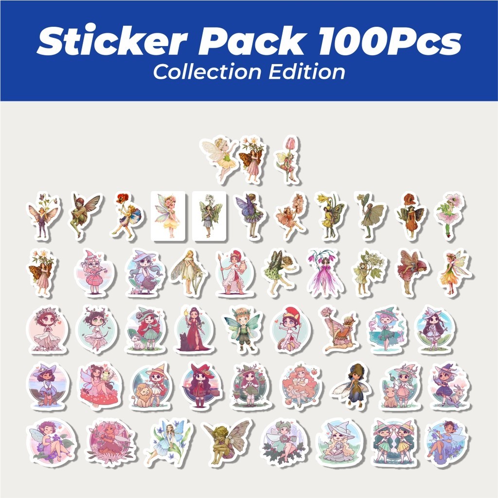 

Hot Stiker Flower Fairy [Peri Bunga] Lucu Anti Air Stikers Berperekat Waterproof Sticker Decal Buat Motor Helm Buku Journal Koper Casing HP Laptop Botol Minum