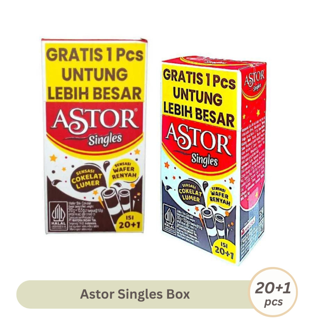 

UG Astor SINGLES 1 box isi 20 +1 15,5 gram