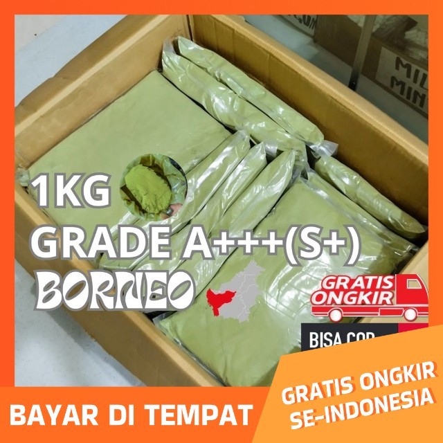 

Premium keratonn Kalbar Green Green Teh Kopi Alam Kalimantan A+++(S+) 1kg