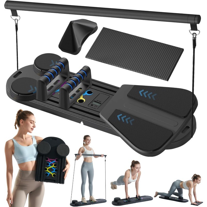 Pilates Board, 6 in 1 Pilates Reformer Machine, Pilates Equipment,Multifunctional Abdominal Board,Ab