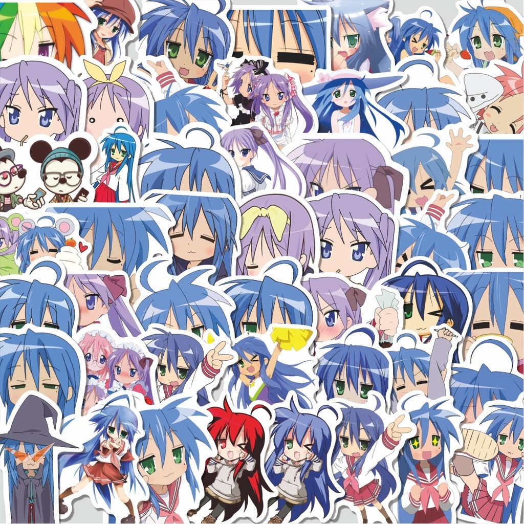 

Stiker Cutting Pack Sticker Anime Lucky Star (Raki☆Suta) Sticker Isi 100Pcs Series Aesthetic Lucu Keren Untuk Koper Bahan Vynil