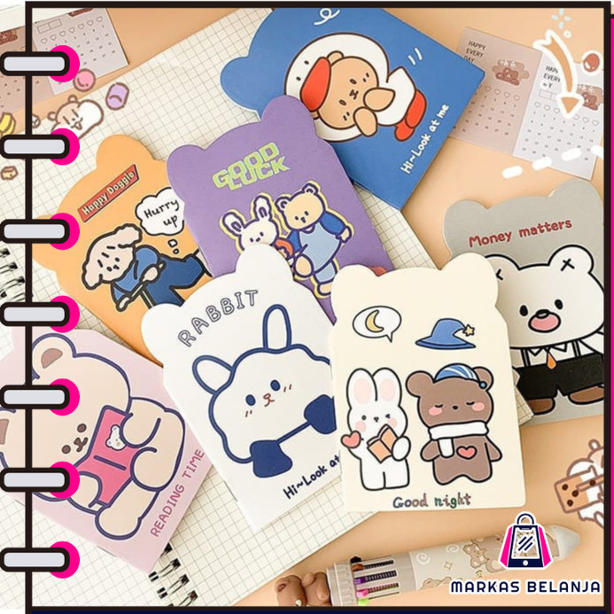 

MARKAS HL0616 Buku Tulis Mini Lucu Bentuk Telinga / Buku Tulis Mini Notebook / Buku Tulis Memo Kecil Karton / Buku Catatan Cartoon Mini Book Lucu Anak Sekolah Import Y1749
