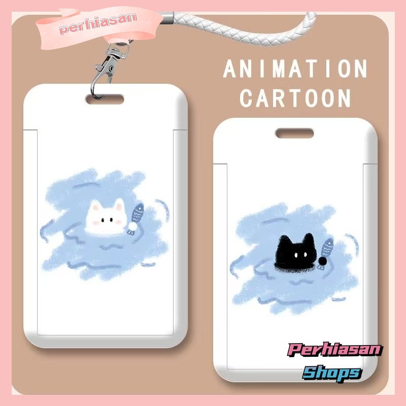 

【Perhiasan Shops】ID CARD HOLDER MOTIF KAWAII TEMPAT KARTU PHOTOCARD PHOTO CARD Dilengkapi Dengan Tali Tangan Berkualitas Tinggi Mendukung Diskon Untuk Pembelian Grosir,kucing Nelayan Untuk Pasangan Kekasih