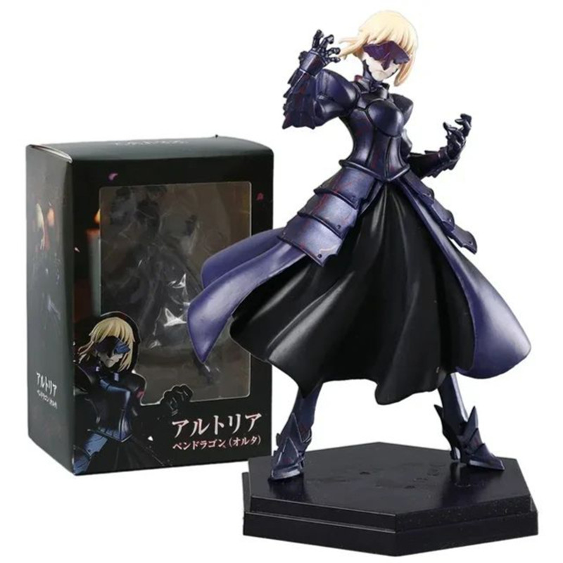 Fate Stay Night Grand Order Anime Figure - 18CM Artoria Pendragon Saber Alter Black Cherry Armor PVC
