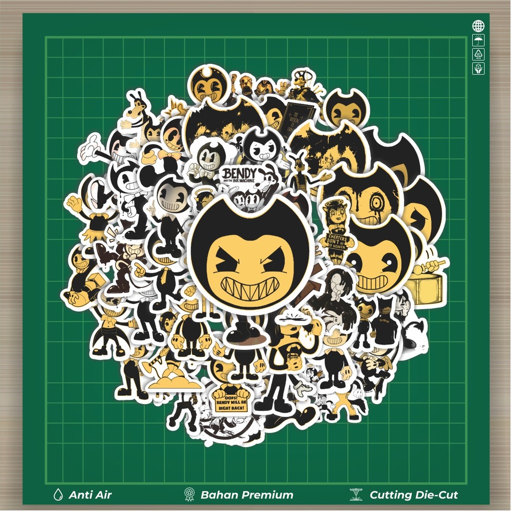 

HOT 50 PCS STIKER Stiker Kartun Bendy and the Ink Machine Stiker Fashion Cars Decal Dingin Kartu Album Custom Vinyl Anti Air- Sticker Aesthetic Buku Journal Koper Casing HP Tablet Laptop Helm Motor Botol Minum