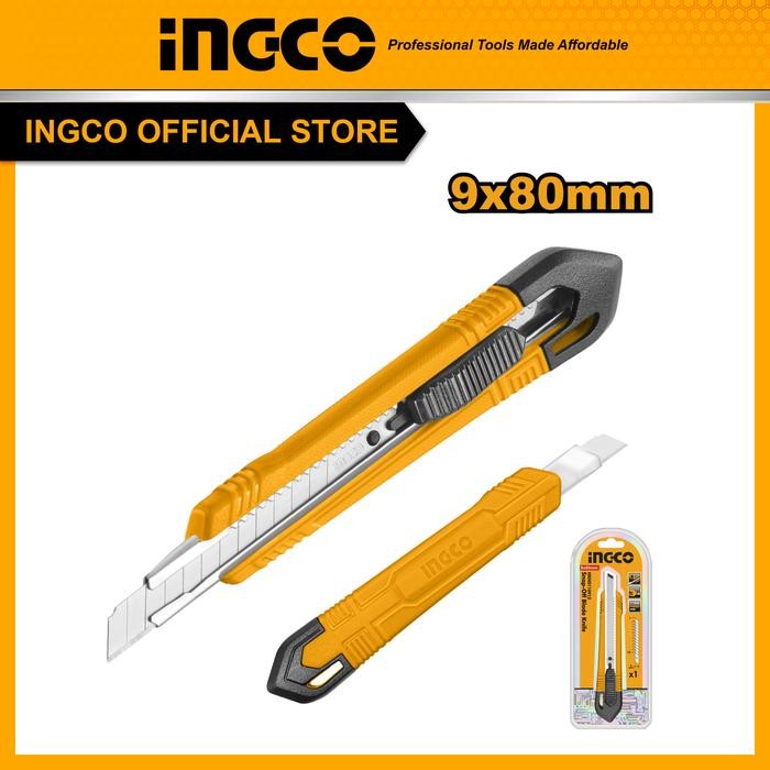 

Cutter Kecil (9mm) Auto Lock INGCO HKNS110915 Pisau Cuter Pemotong Cut