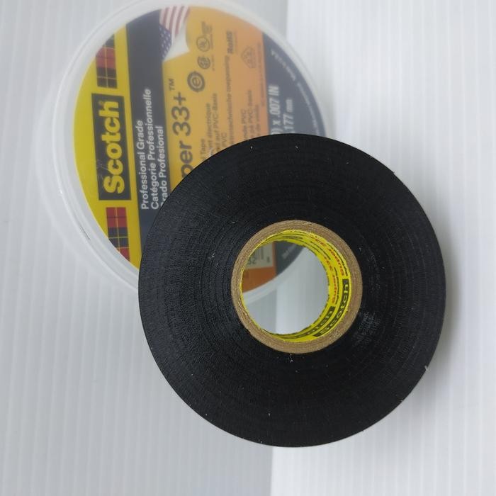 

3M Isolasi Listrik Scotch 33+ Hitam ORIGINAL USA PROFESSIONAL GRADE USED - Warna