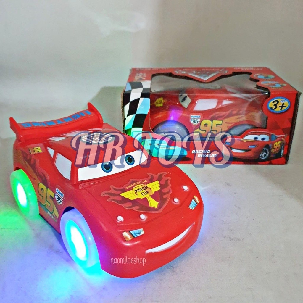 Mainan Mobil Balap McQueen – Nyala Lampu & Suara Sport Cars Bump And Go