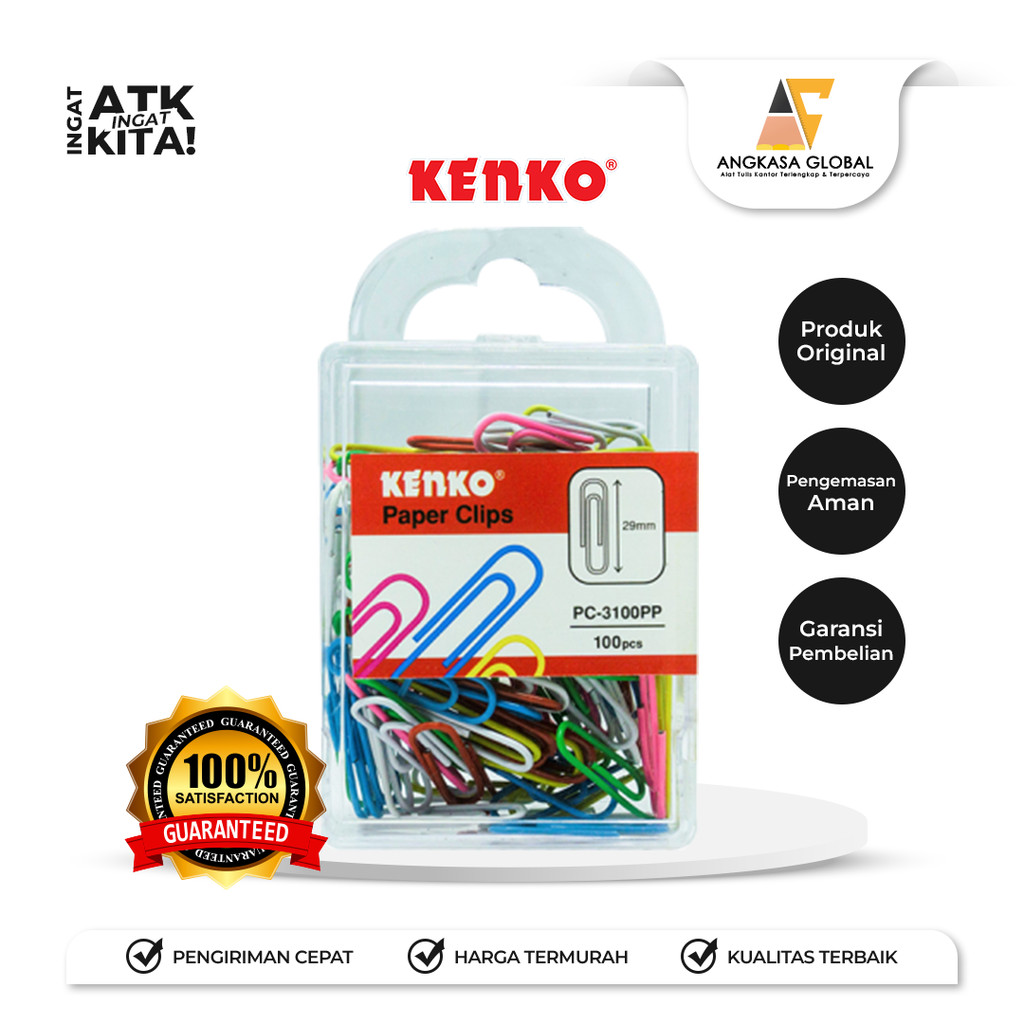 

KENKO KLIP KERTAS/ PAPER CLIP PC-3100PP (1BOX/ 100PCS)