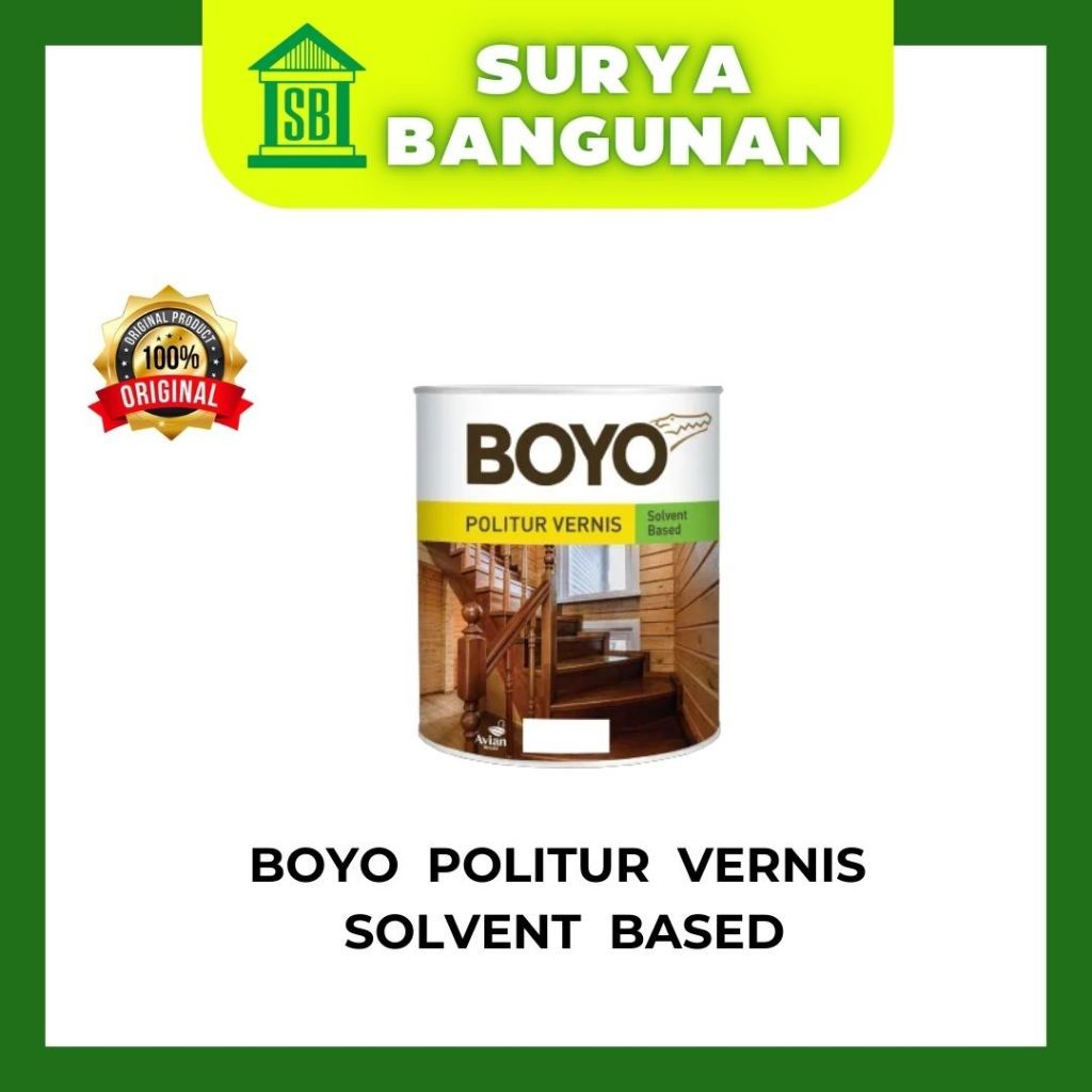 Cat Politur  Plitur Kayu Boyo 1 kg Warna / Vernish 1 Liter Solvent Minyak Based Avian Brands