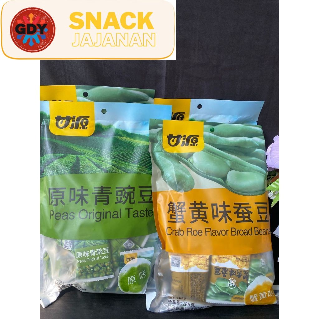 

Gan Yuan Cemilan Kacang rasa Crab Roe Flavour Beans Peas Original