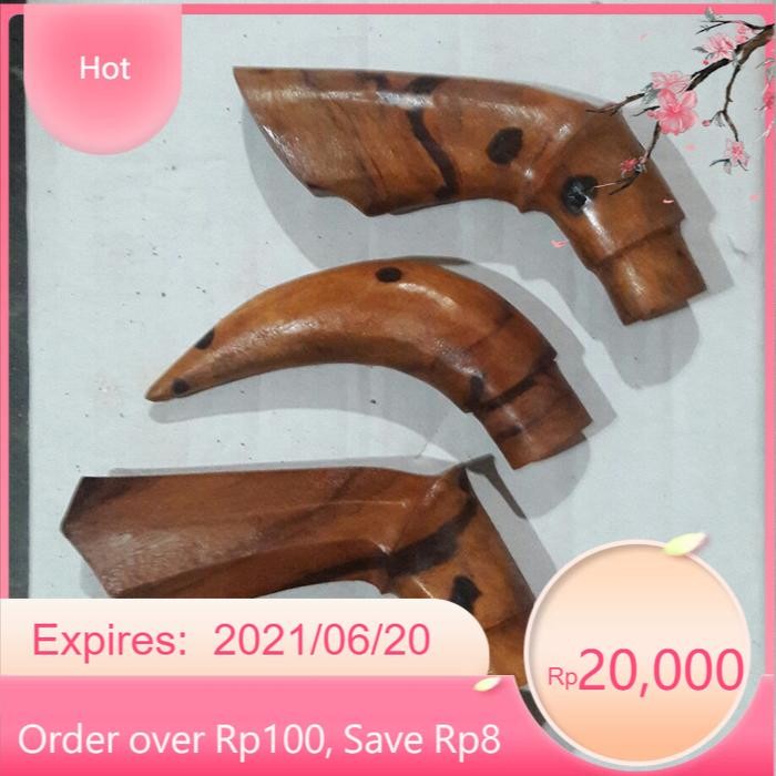 gagang deder hulu badik kayu asem poleng LS11