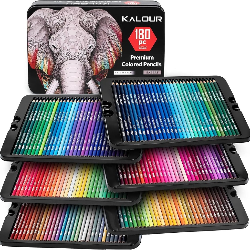 

KALOUR 50/72/180/240/300 Pcs Oil Colored Pencils Set Professional Drawing Color Pencil For Artist Coloring Sketch Art Supplies