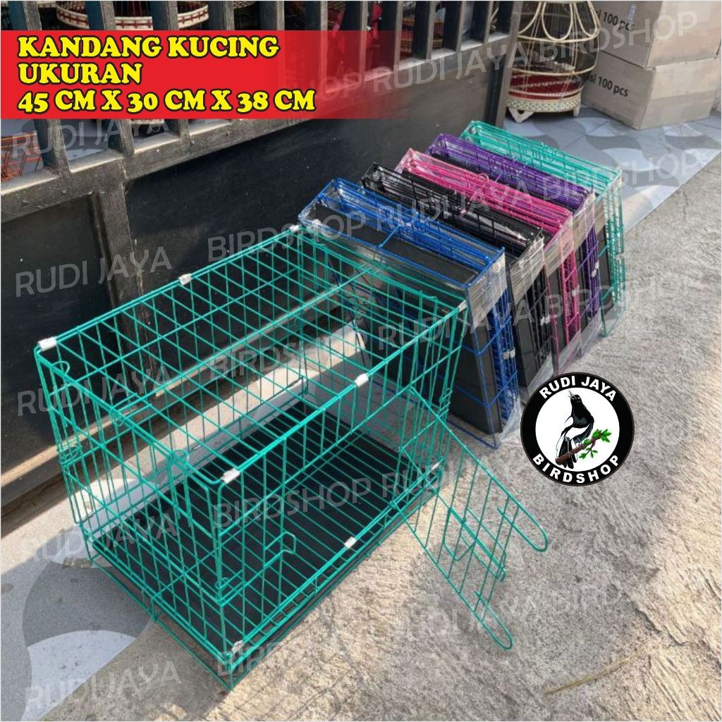 KANDANG KUCING ANJING KELINCI UKURAN LEBAR 30 CM TINGGI 45 CM PANJANG 38CM MODEL BIASA TIDAK TINGKAT