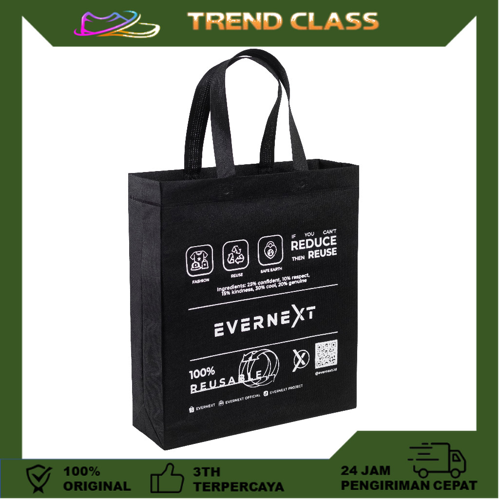 

Totte Bag Spunbond Tas Kain Goodie Bag Souvenir Tas Hadiah Pembungkus Kado by Evernext [Trend Class]