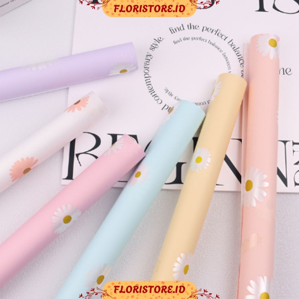 

DAISY FLOWER WRAPPING PAPER / CELLOPHANE / FLORIST PAPER / KERTAS BUKET BUNGA / WRAPPING WRAPPER