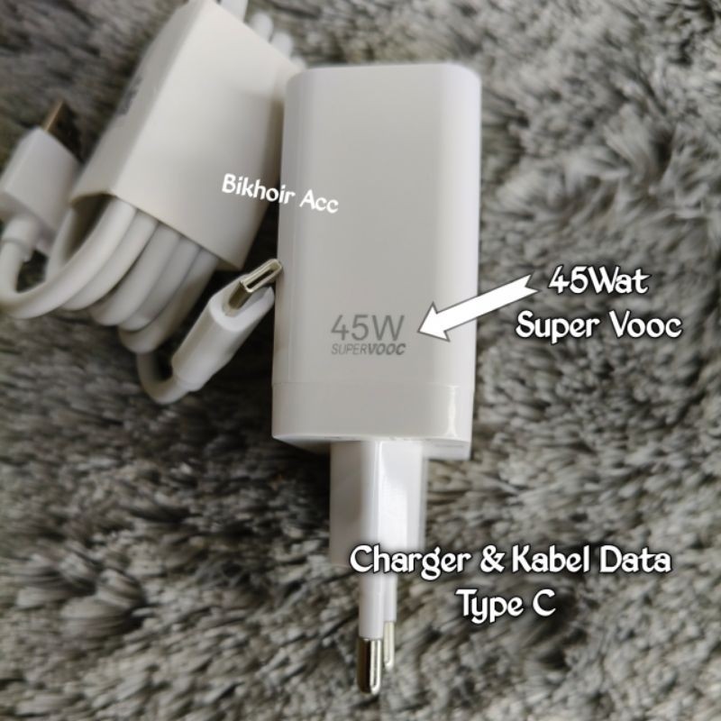 

CHARGER ORI OPPO 45WAT SUPER VOOC TYPE C RENO 12f/7/8/8T/A3PRO/A60 DLL ORIGINAL 100%