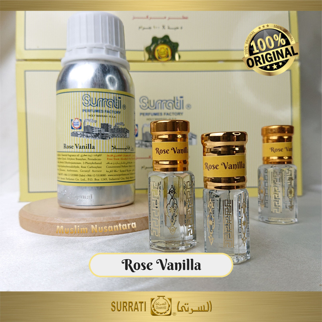 Parfum Surrati Rose Vanilla Original / Bibit Parfum Rose Vanila Termurah