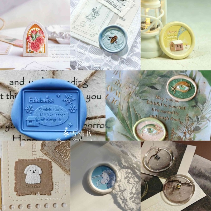 

Fire lacquer seal multi-layer finely carved seal head cute shaped relief cherry cake plant ticket root series stamp copper head