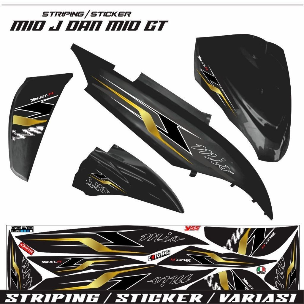 STRIPING MIO GT / MIO J VARIASI MOTIF BARU / STIKER MIO J MOTIP ELEGAN STIKER VARIASI