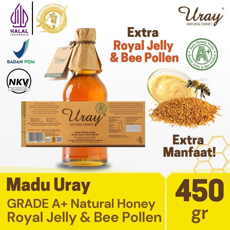 

JAMIN MURAH !!!MADU URAY NATURAL HONEY (450 GRAM) / MADU MURNI / PURE HONEY(BISA LANGSUNG ORDER)