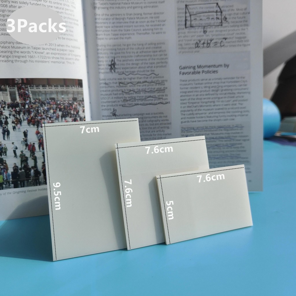 

3Packs150Sheets Stickers Transparent Sticky Notebook Pads Notepads Clear Bookmark Read Book Stationery School Supplie