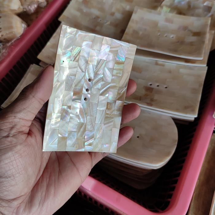 tempat sabun kerang mutiara dan resin elegan 08