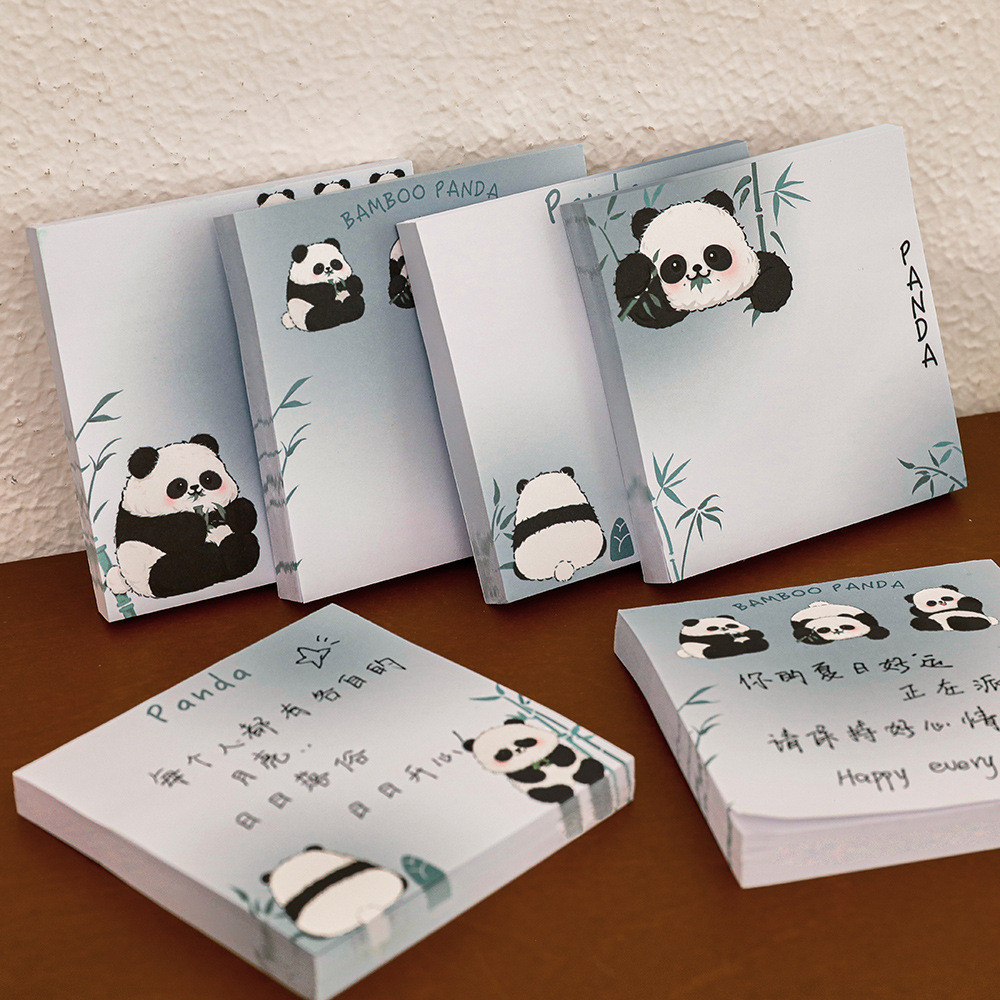 

50sheets Cartoon Panda Sticky Notes Students Can Stick High-value Memo Pad Ins Style Decoration Materials Cute N Times