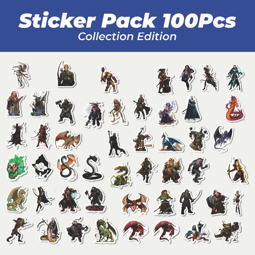

Hot Stiker Dungeon And Dragons Series 2 Lucu Anti Air Stikers Berperekat Waterproof Sticker Decal Buat Motor Helm Buku Journal Koper Casing HP Laptop Botol Minum