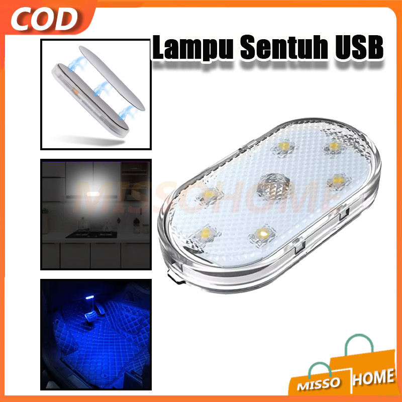 Lampu Sentuh Interior Mobil/Lampu Kolong Tanpa Kabel/Lampu LED Sentuh Interior Dashboard lampu Tempe