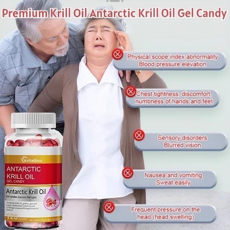 READY AvitaGlow Antarctic Krill Oil - with Omega-3 EPA, DHA, Astaxanthin and Phospholipids