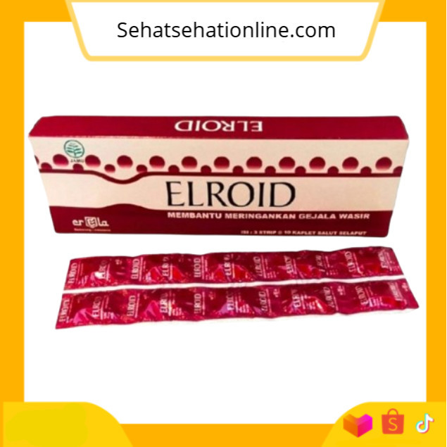 Elroid Box 30 Tablet - Obat Wasir original