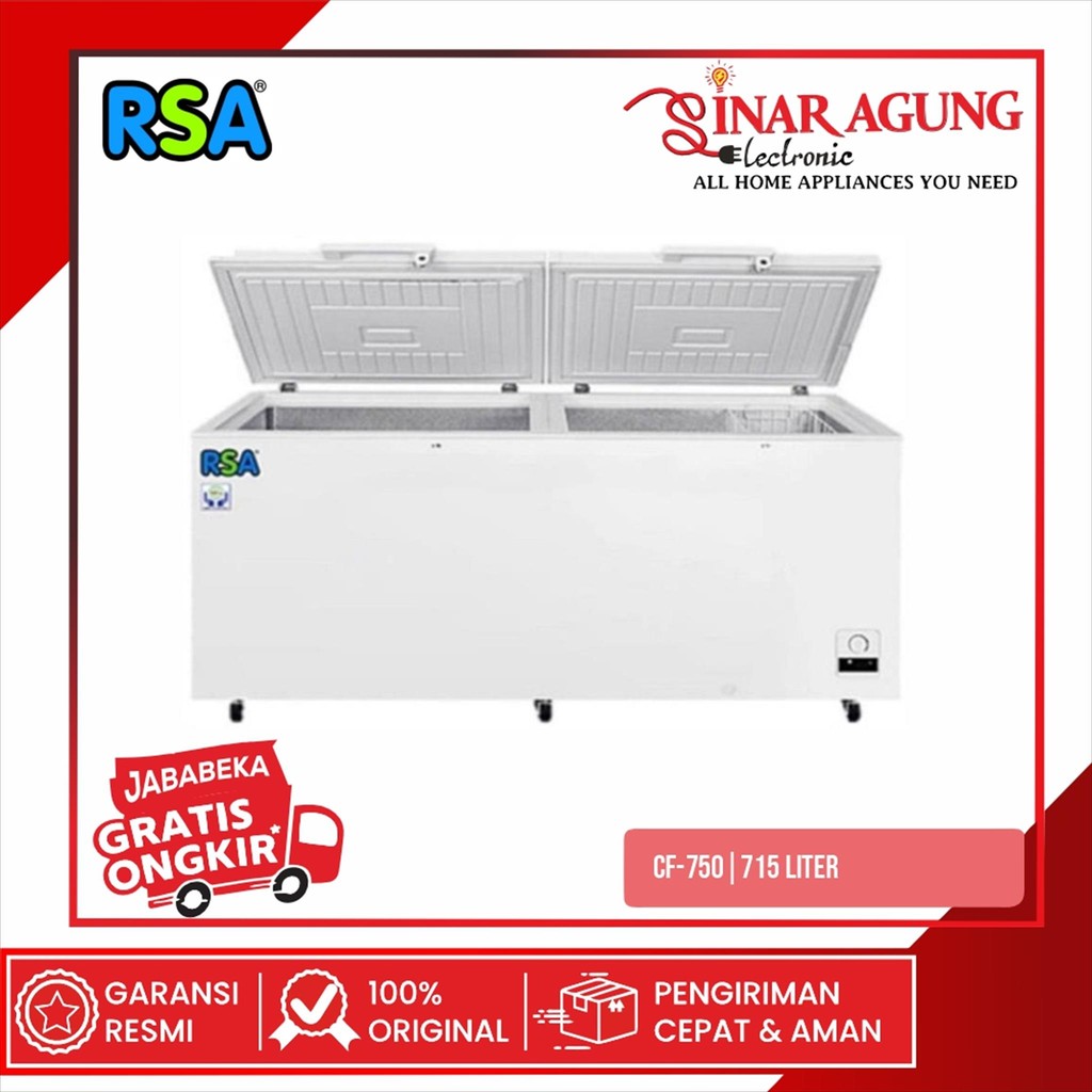 RSA CF-750 CHEST FREEZER 715 LITER 2 PINTU HEMAT LISTRIK