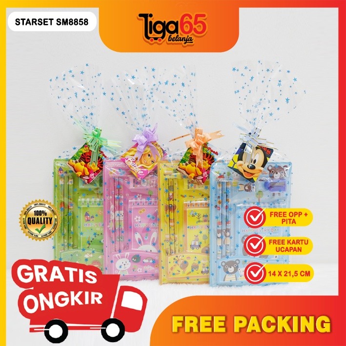 

Stationery Set 8008 / Buku & Alat Tulis Anak Fancy Gambar Lucu / Goodie Bag Ulang Tahun