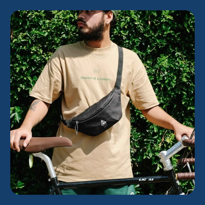 UNKL347 Tas Slingbag Cordura Tas Kecil Motif Hitam GANA