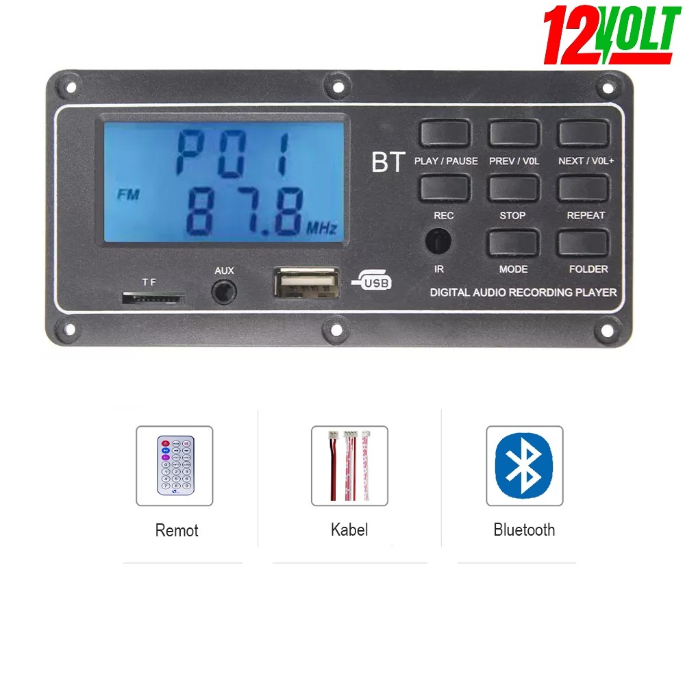Modul kit Mp3 LCD besar 12v Digital Player