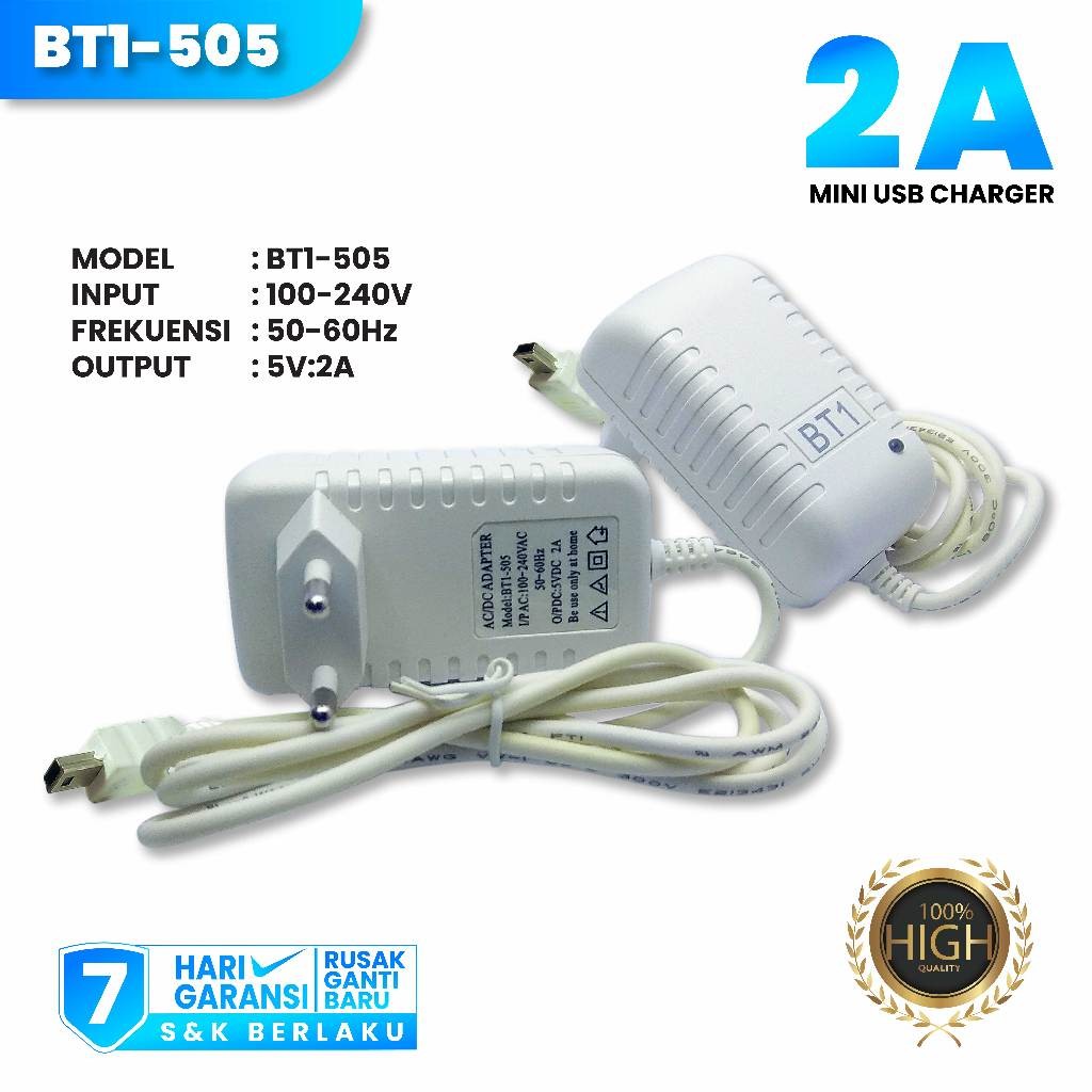 Terbaru Charger V3 Mini USB Type B  Charger Cas Blackberry Nexian Esia G900 HP Jadul MP3 MP4 Action 