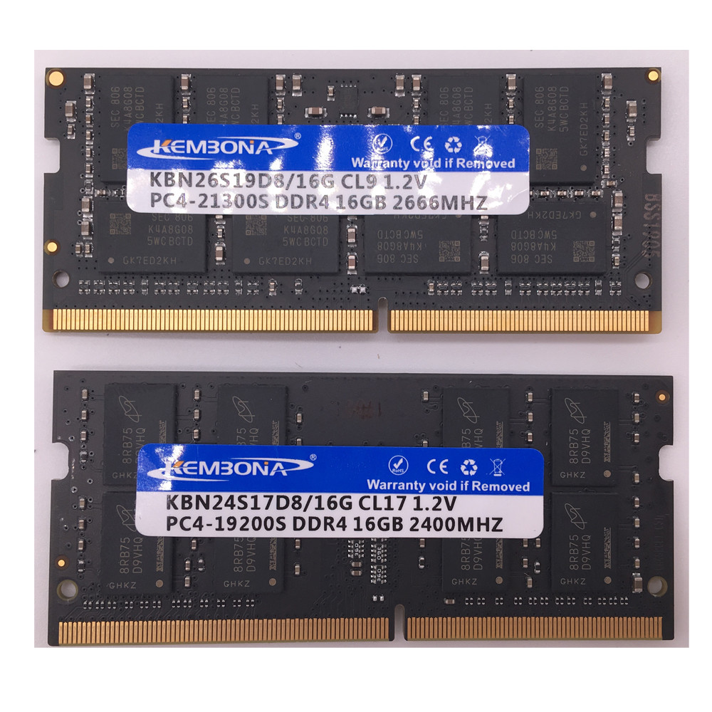 KEMBONA LAPTOP DDR4 32G KIT(2X16GB) 2400MHZ 2666MHZ for Notebook RAM 260PIN SODIMM RAM Stick