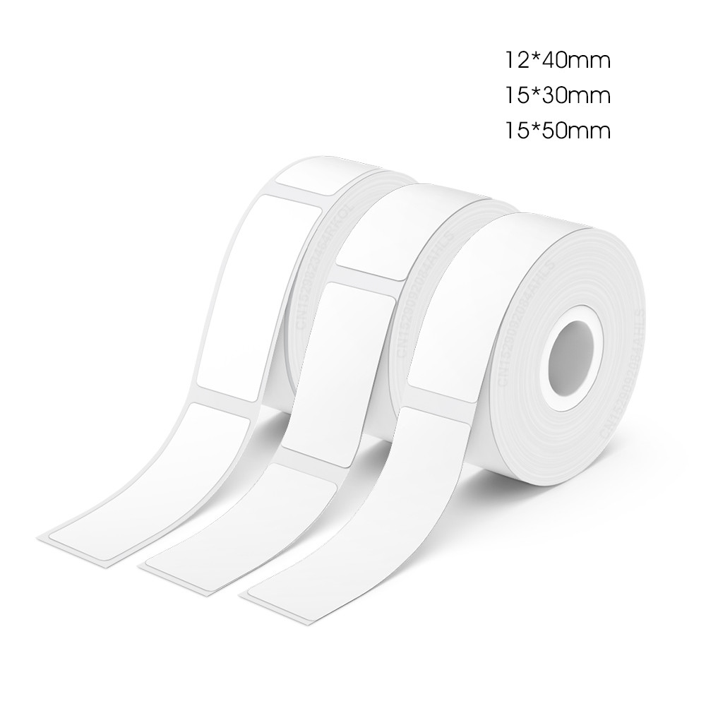 

3PK Thermal Paper Roll Marklife P15 P12 P11 Label Printer Adhesive Sticker 1240 1530 1550mm White Transparent Waterproof Labels
