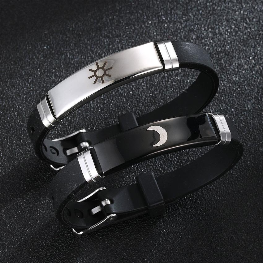 Owl Store - Gelang Couple Moon Sun / Gelang Karet Silicone / Bulan Matahari / Gelang Pasangan Bestie