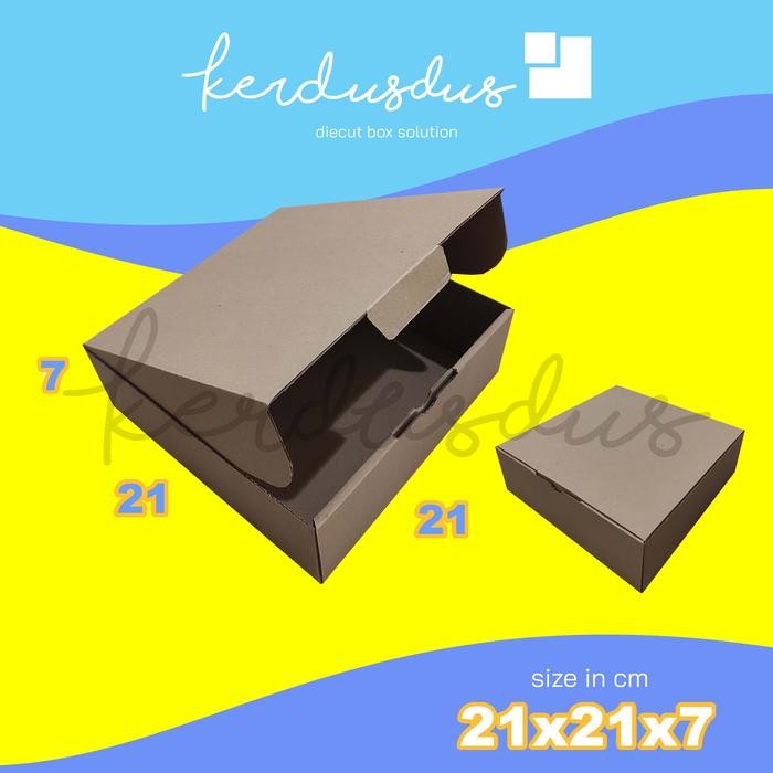 

21x21x7 cm kardus carton box diecut pizza kue packing packaging