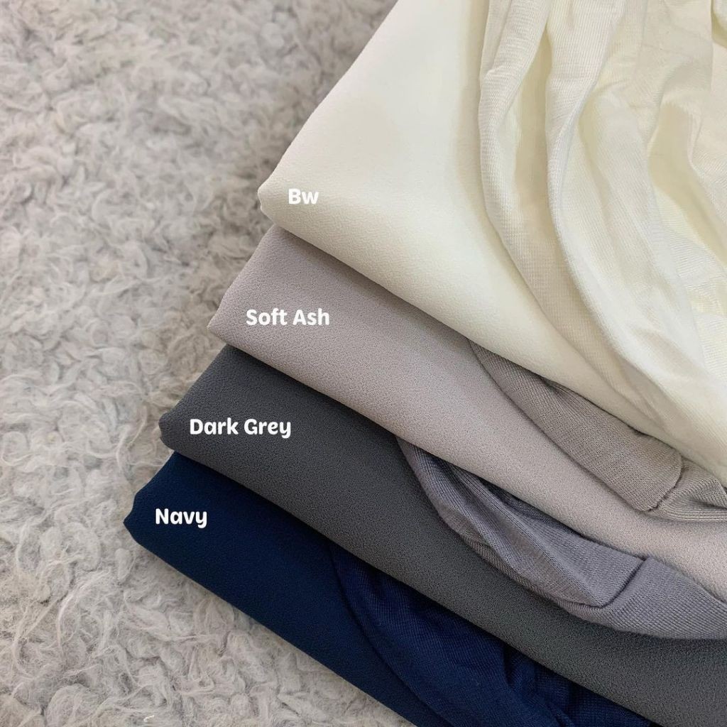 Jilbab Segiempat Instan Inner 120x120 Hijab Instan Inner 2in 1 Ceruty Babydoll