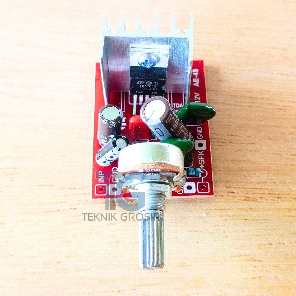 Kit Power Ampli Mini TDA2003 Mono 12V Plus Potensio