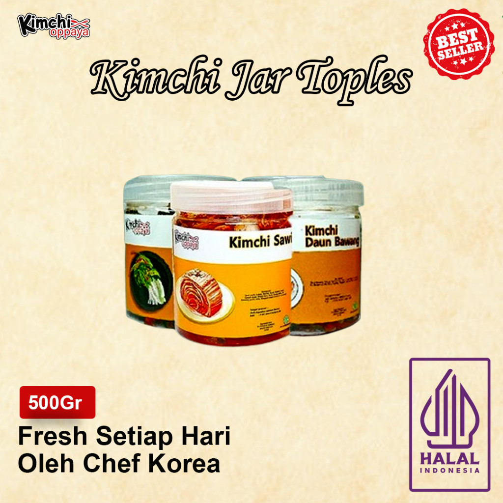 

Kimchi In Jar 500 Gram Kimchi Halal Korea Fresh Homemade In Jar Toples