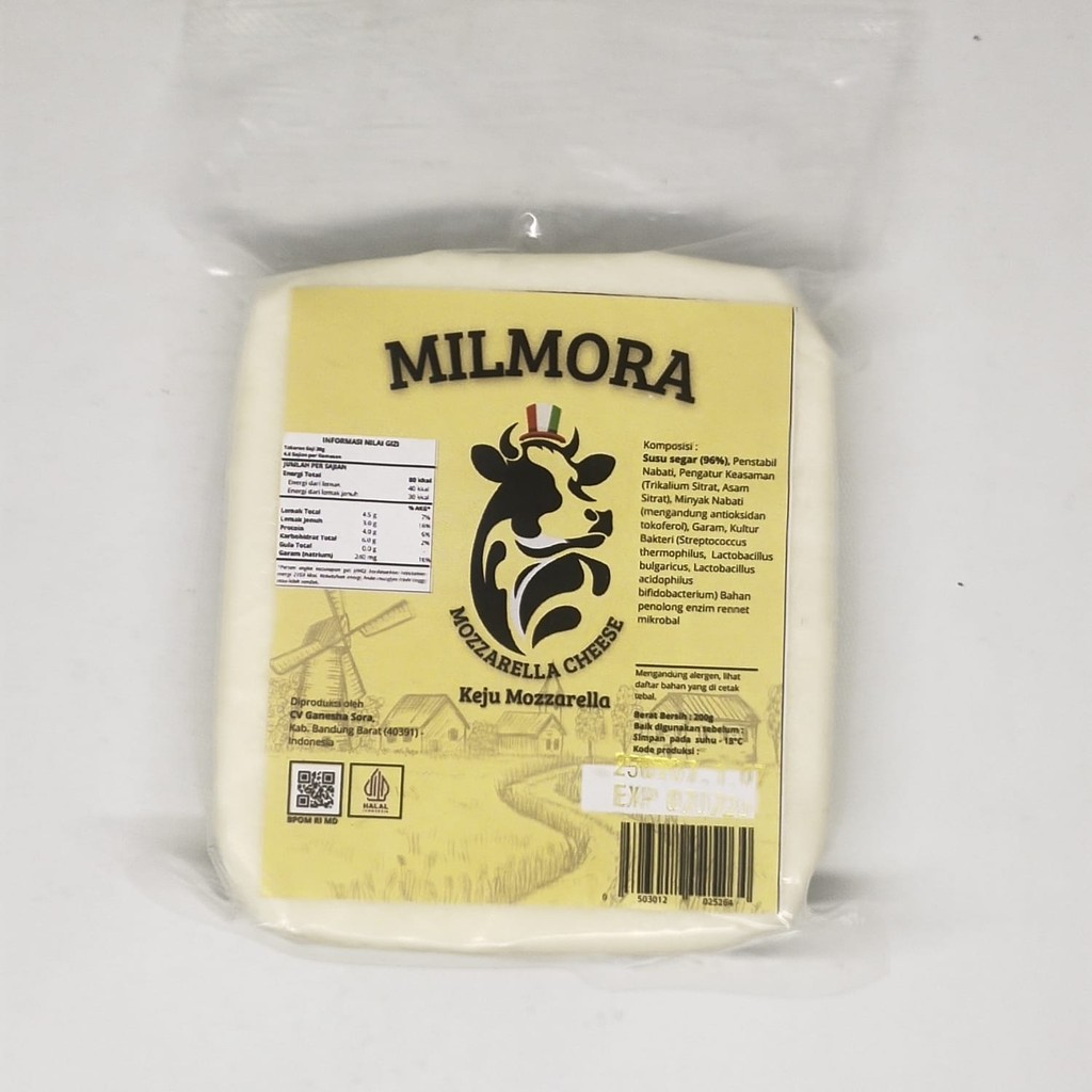 

MILMORA MOZARELLA CHEESE 200 GR