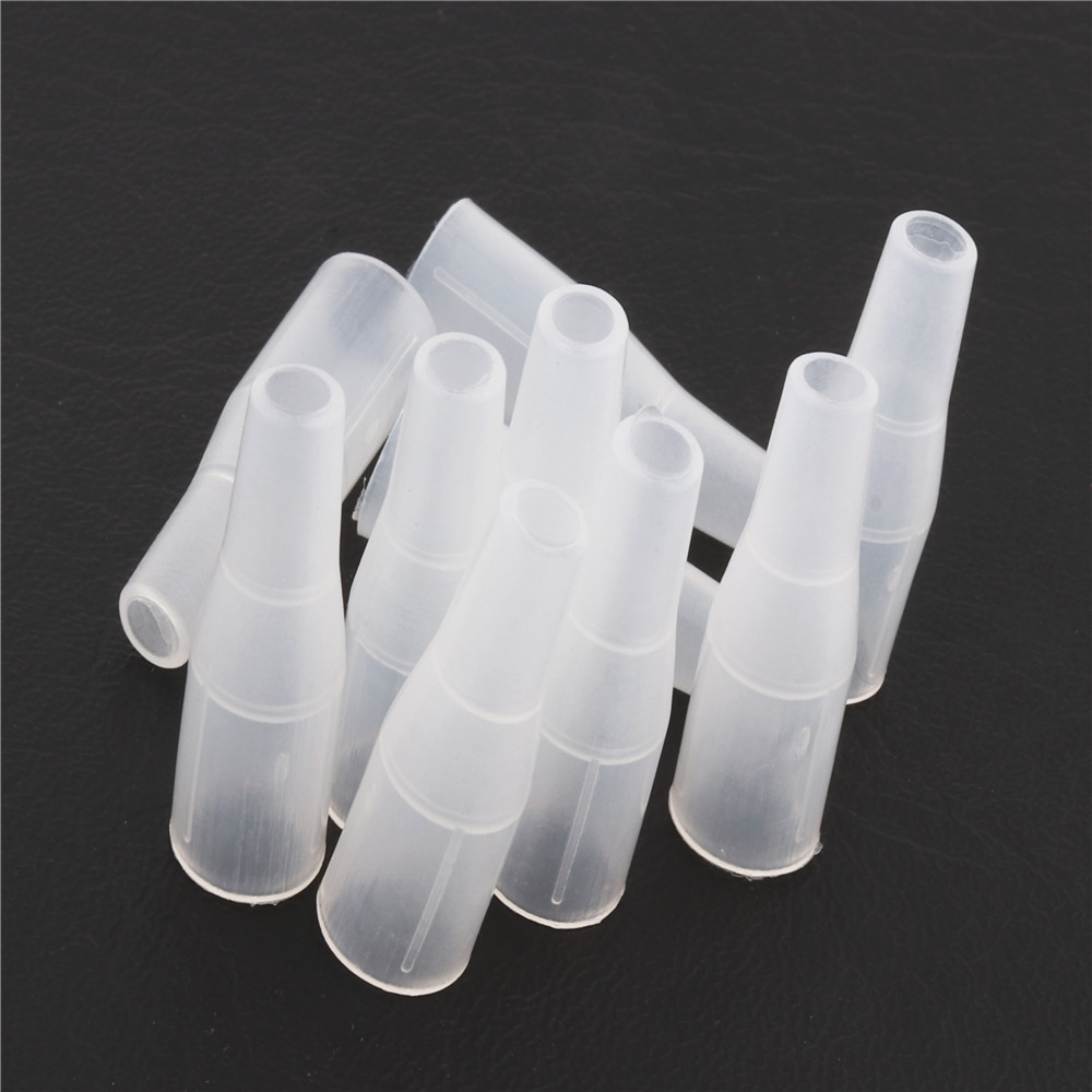 

High quality 10pcs Transparent white Pencil Cap Pen Cover Student School Office Stationery Supplies