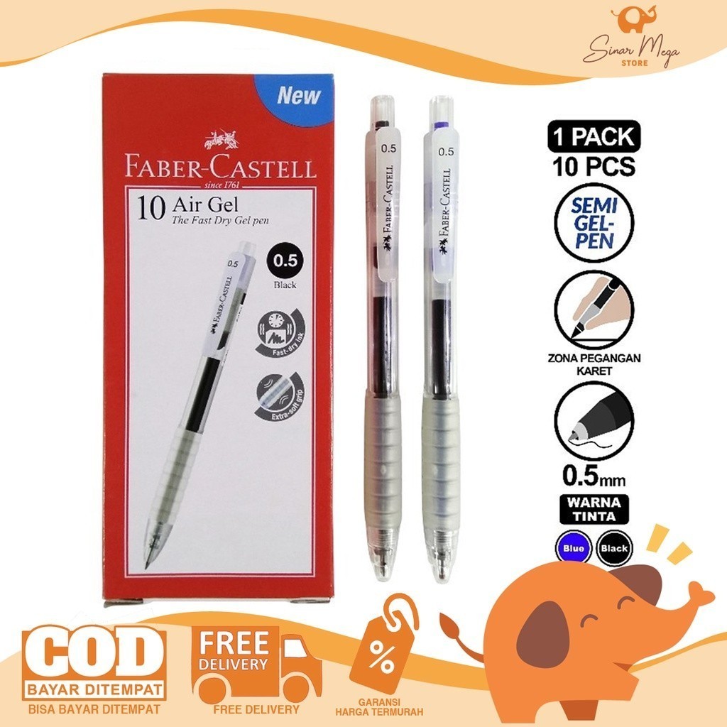 

Faber Castell Pulpen Gel Pen Air Gel 0.5mm / Ballpoint Murah Berkualitas